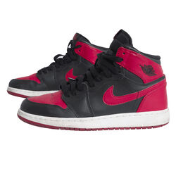 Nike Air Jordan 1 Mid Basketball Shoes - Red/Black