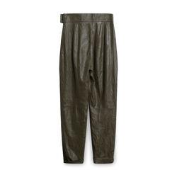 Vintage Lillie Rubin Exclusive Leather Pants - Olive Green
