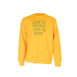 Love is Patient Gold Crewneck