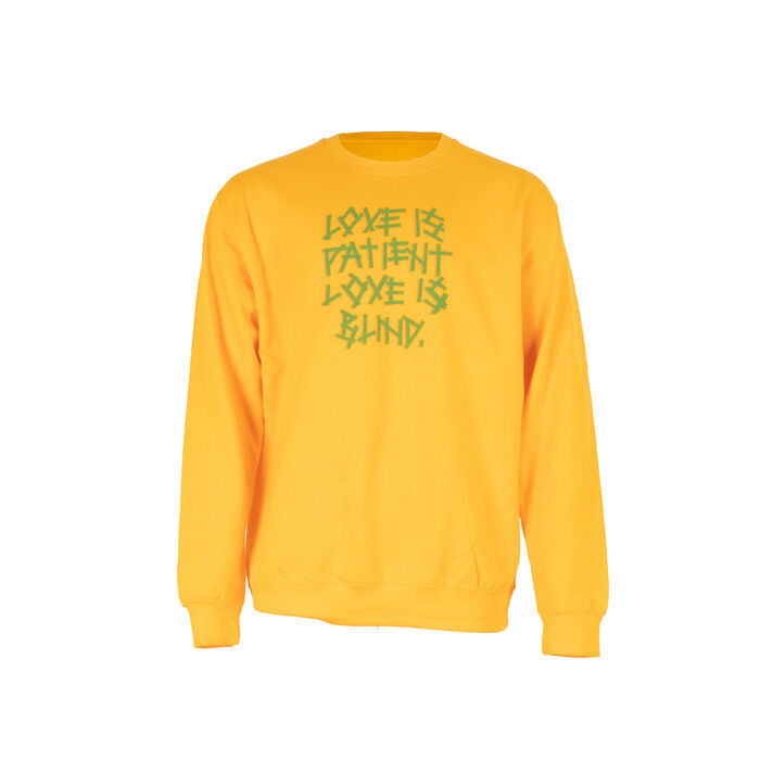 Love is Patient Gold Crewneck