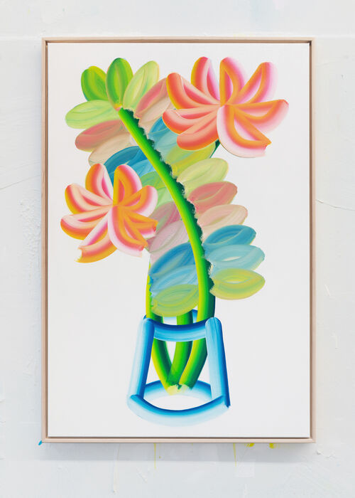 Palm Leaf With Flowers #1