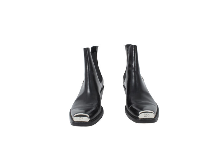 Calvin Klein 205W39NYC Square Toe Leather Boots