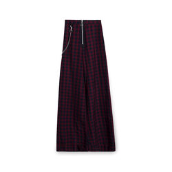 The Ragged Priest Lennox Checked Wide Leg Trousers with Chain