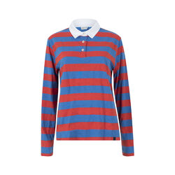Kule Cotton The Rugby Top In Royal/Poppy