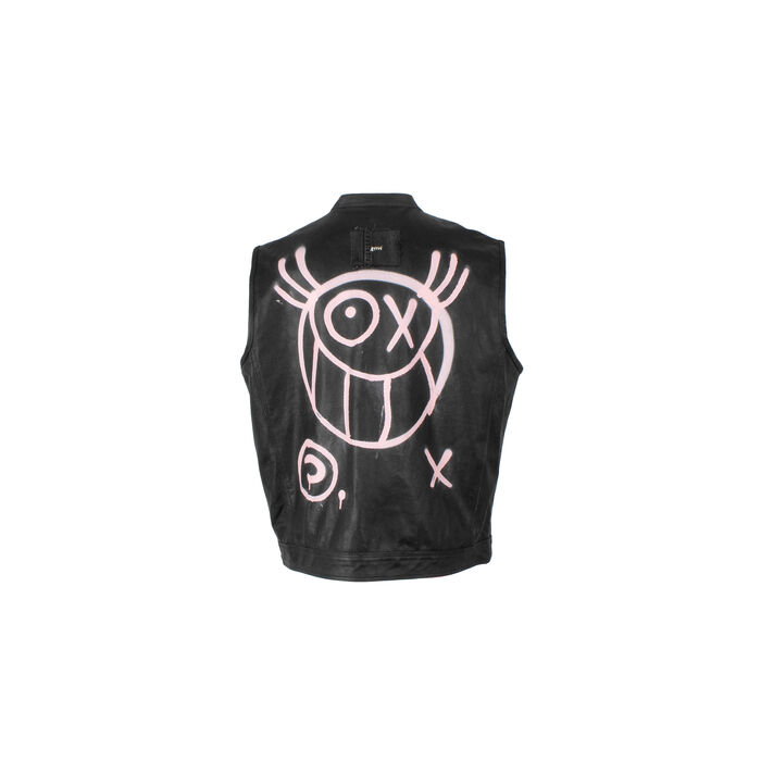 Sami Miro Vintage x André Saraiva Exclusive Embellished Leather Vest - Custom One of One