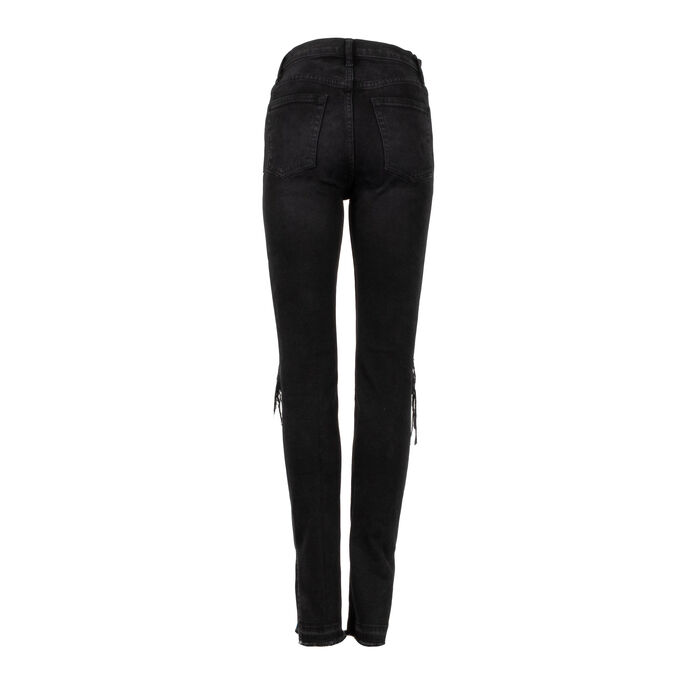 Cotton Citizen High Split Jean in Black