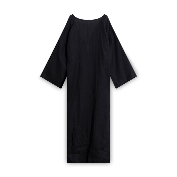 Le Petit Trou Linen Tunic/Cover-up - Black