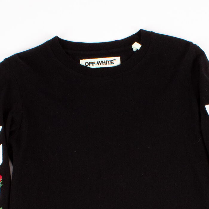 Off-White Rose Embroidered Long Sleeve Shirt