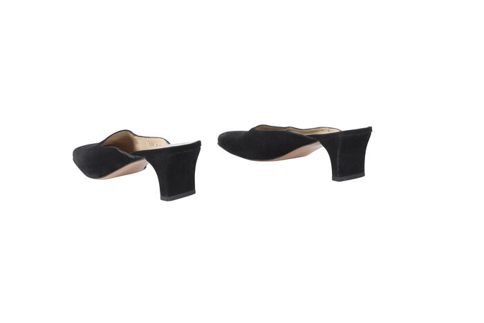 Salvatore Ferragamo Black Velvet Mules