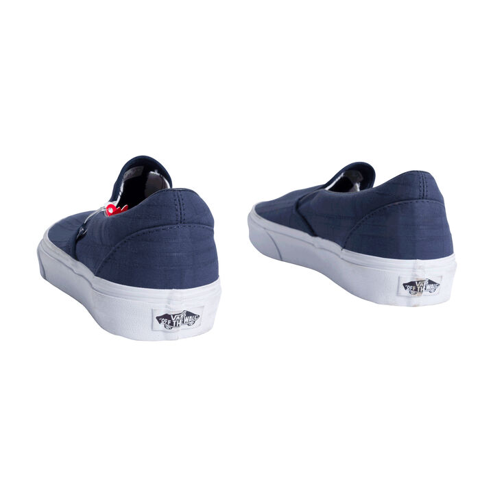 Vans Classic Slip-On Tonal Plaid Dress Blue/ True White