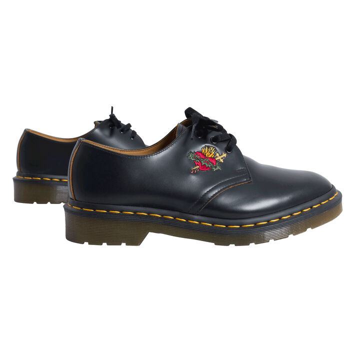 Vintage Dr. Marten's Supreme Shoes with Heart Cross-stitching