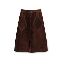 Vintage Suede Leather Top and Skirt