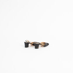 Chanel Goatskin & Grosgrain Slingback Heel