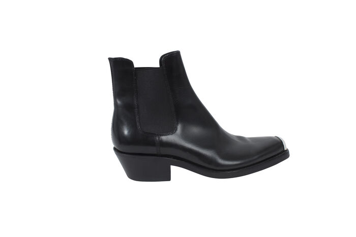 Calvin Klein 205W39NYC Square Toe Leather Boots