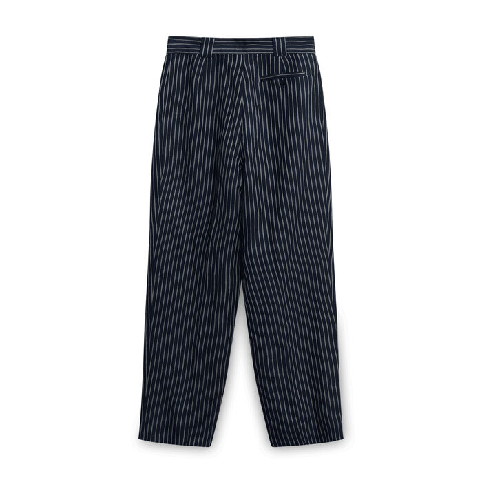 Vintage Giorgio Sant'Angelo Striped Trousers - Navy