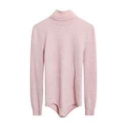 Courreges Pink Ribbed One-Piece