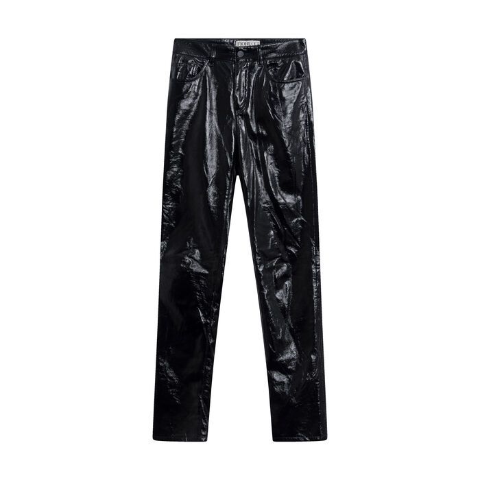 Fiorucci Black Leather Trousers