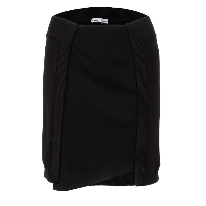 Paco Rabanne Stretch Knit Paneled Mini Skirt