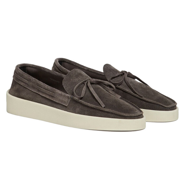 FEAROFGOD x ZEGNA Suede Loafers in Charcoal