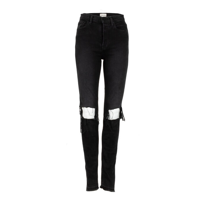 Cotton Citizen High Split Jean in Black