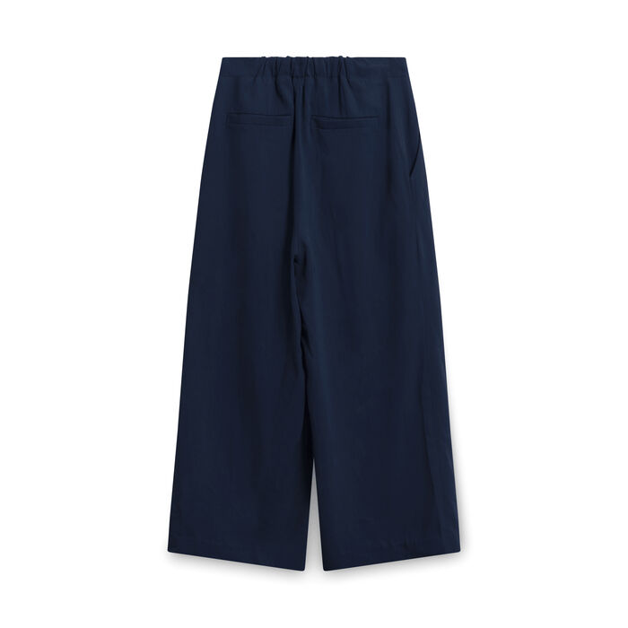 Elizabeth and James Wide-leg Trousers - Navy
