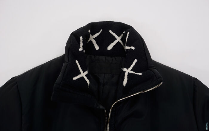 OriginalFake Season 1 X-Eyes Knit Collar Liner Puff Jacket