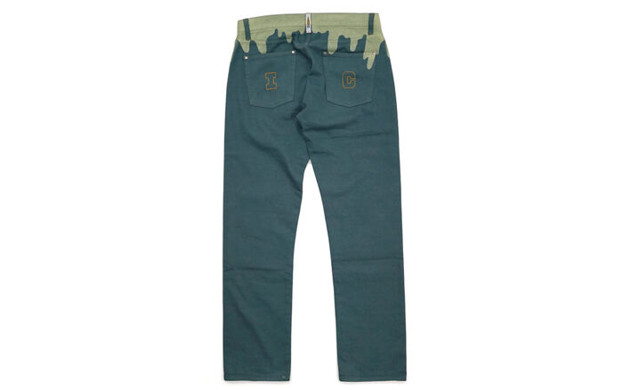 IC Embroidered Drip Color Denim Jeans