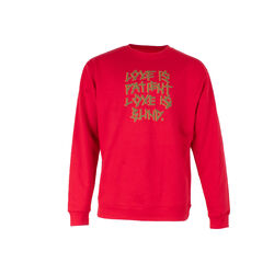 Love is Patient Red Crewneck