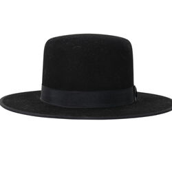 Stetson Amish Buffalo Fur Felt Open Crown Fedora Hat