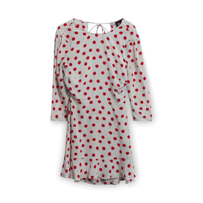 Realisation Par The Goldie Dress in Grey/Red Dot