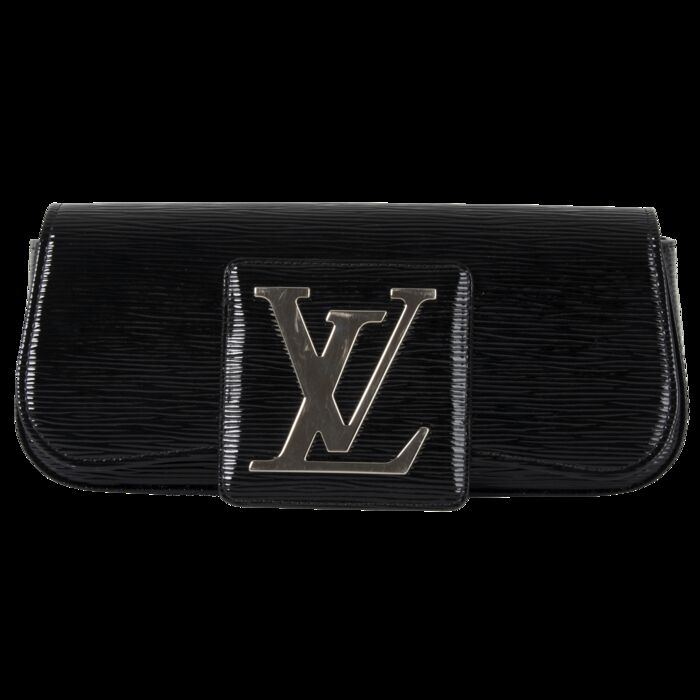 Louis Vuitton Black Epi and Patent Leather Clutch