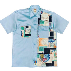 Axecents Map Pack S/S Work Shirt - Light Blue
