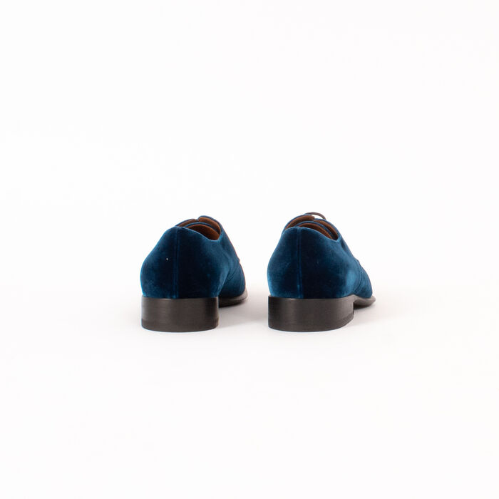 Celine Velvet Lace Up Derby Shoes