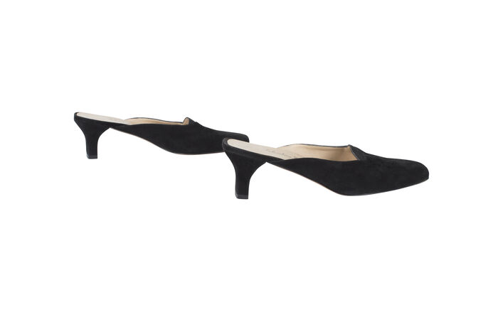 Salvatore Ferragamo Black Velvet Mules