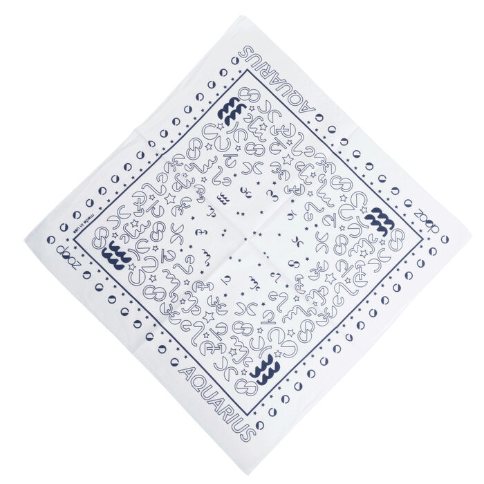 DOOZ Aquarius Bandana + Keychain Set in White
