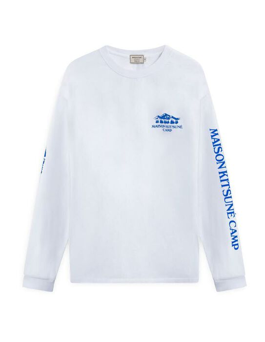 US MK Camp Long-Sleeved Tee-Shirt - White/Blue