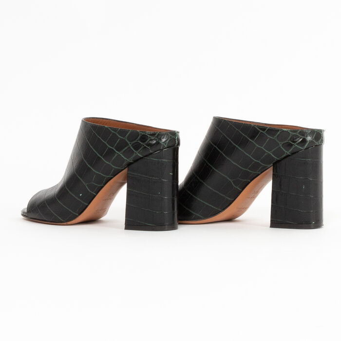 Givenchy Snakeskin Patterned Leather Mules
