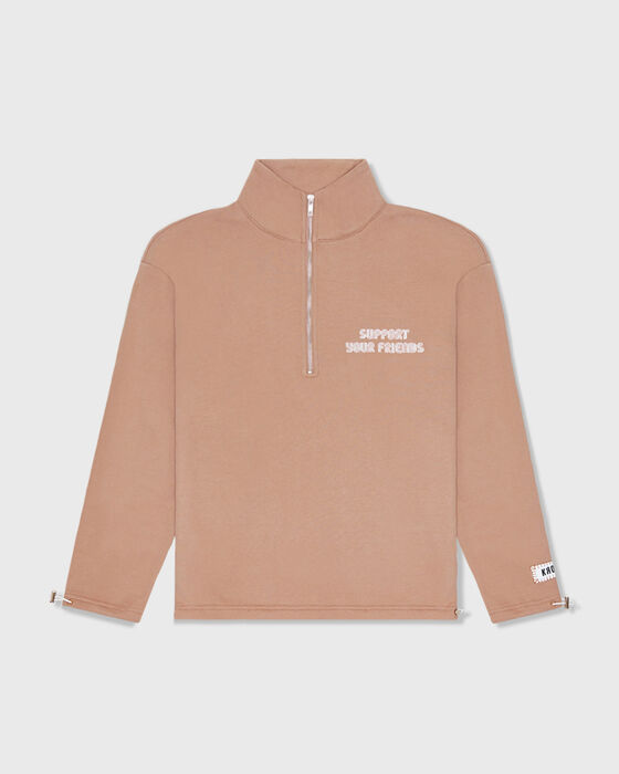 Support Your Friends QTZIP - Brown