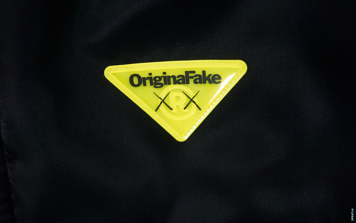 OriginalFake Season 1 X-Eyes Knit Collar Liner Puff Jacket