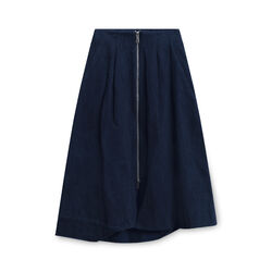 Whistles Denim Zipper Skirt - Navy