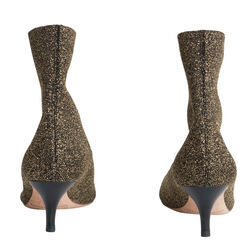 Loeffler Randall Women's Kassidy-Knit Ankle Boot - Black Glitter
