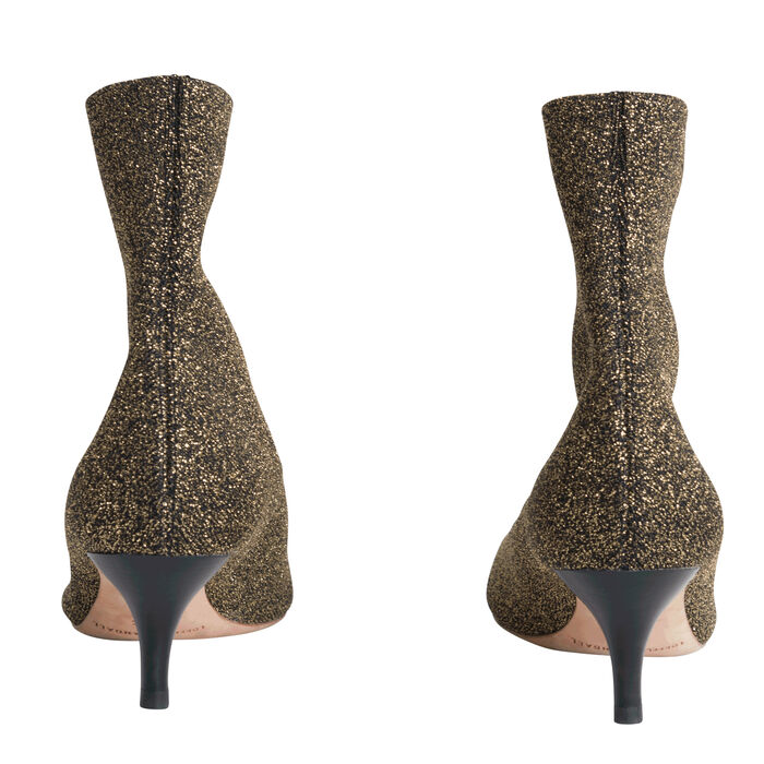 Loeffler Randall Women's Kassidy-Knit Ankle Boot - Black Glitter