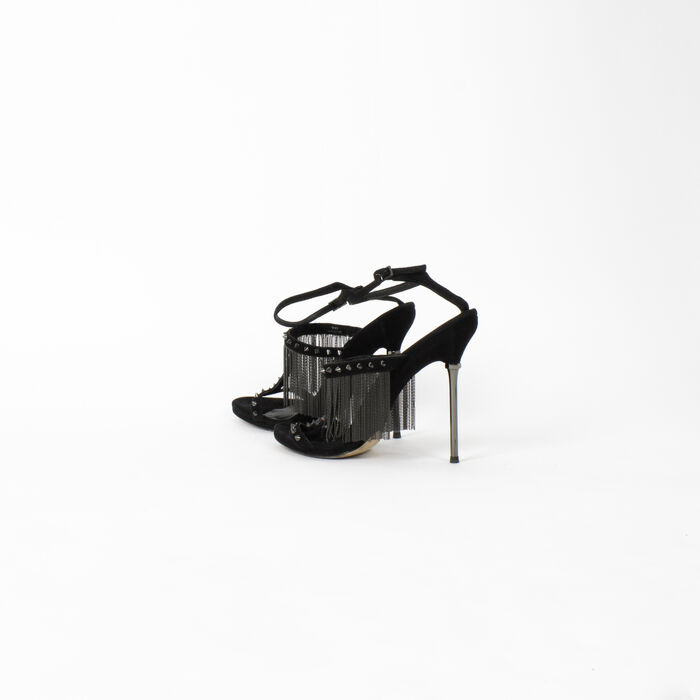 Brian Atwood Moultrie Fringe Sandals