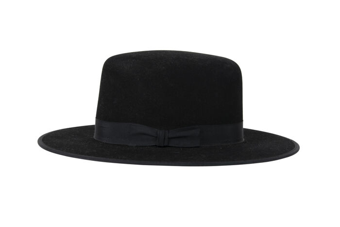 Stetson Amish Buffalo Fur Felt Open Crown Fedora Hat