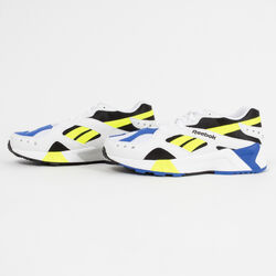 Reebok Aztrek Sneaker in White/Black/Cobalt/Yellow