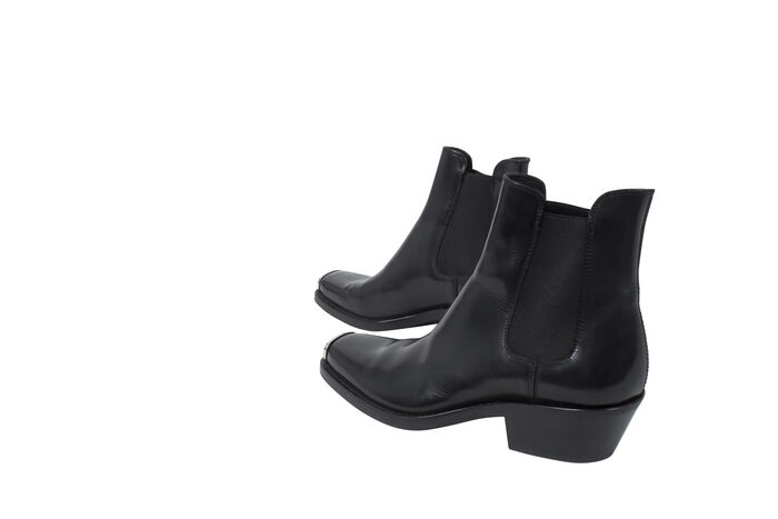 Calvin Klein 205W39NYC Square Toe Leather Boots
