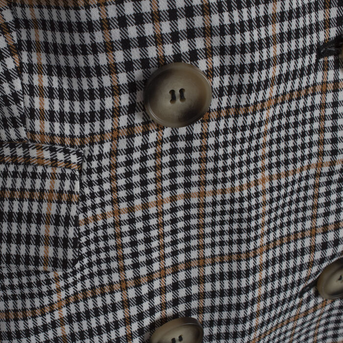 Seven Wonders Check Blazer- Orange and Black