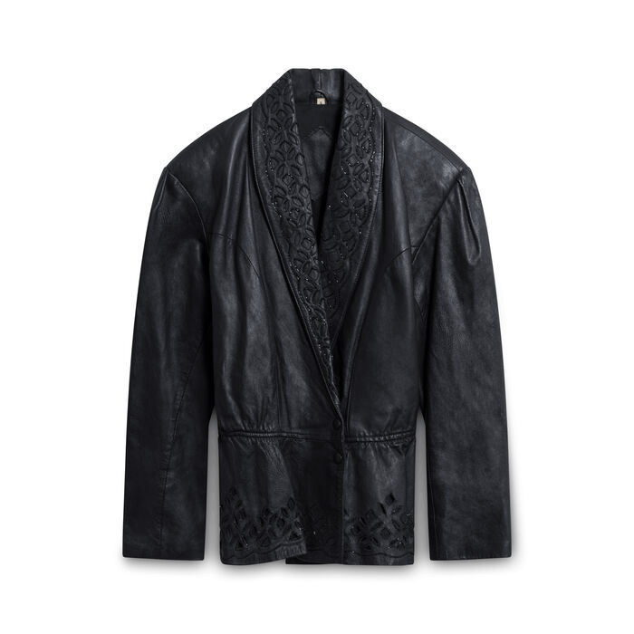 Vintage Leather Jacket - Black