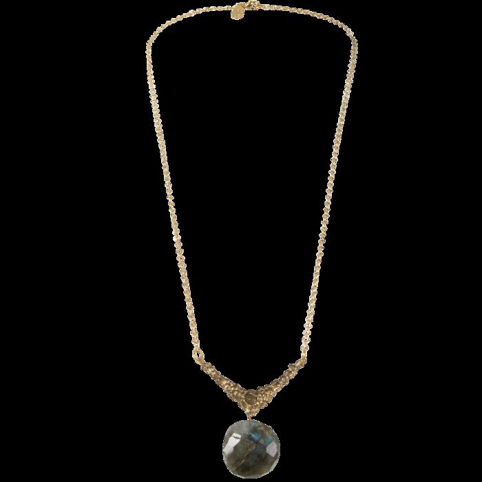 Vintage Necklace with Labradorite Pendant