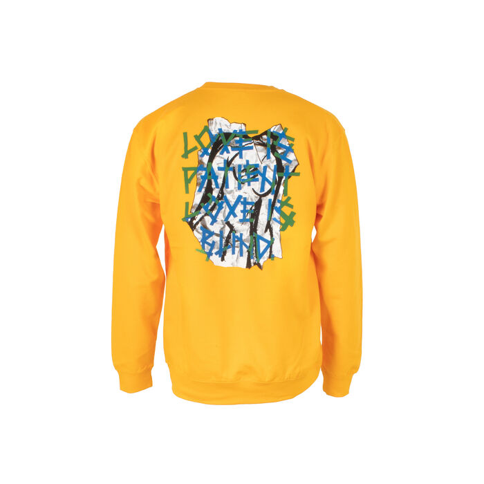 Love is Patient Gold Crewneck